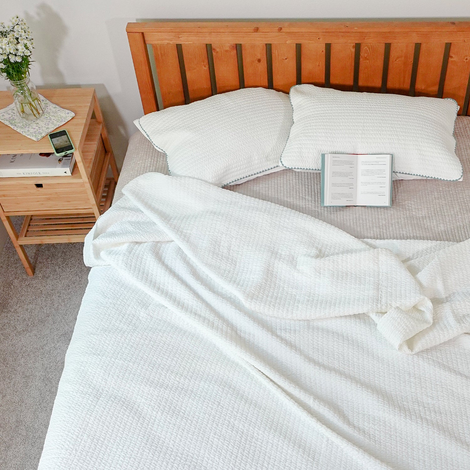 [Cooling] Bamboo Seersucker Blanket