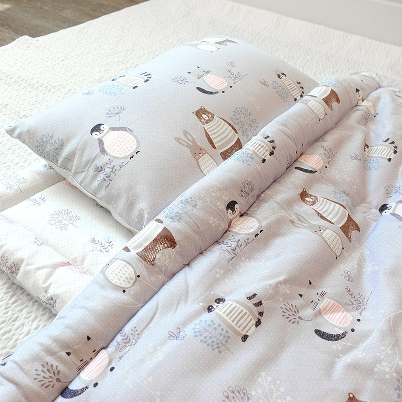 [Animal Farm]  Pure Cotton Baby Bedding Set - Blue