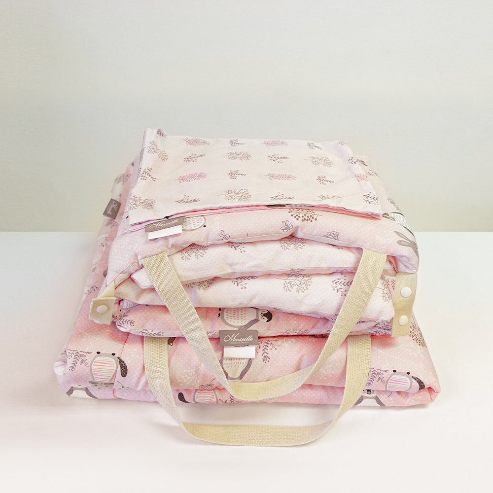 [Animal Farm] Pure Cotton Baby Bedding Set - Pink
