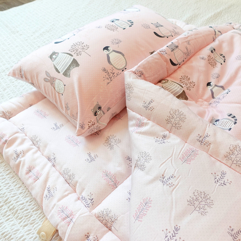 [Animal Farm] Pure Cotton Baby Bedding Set - Pink