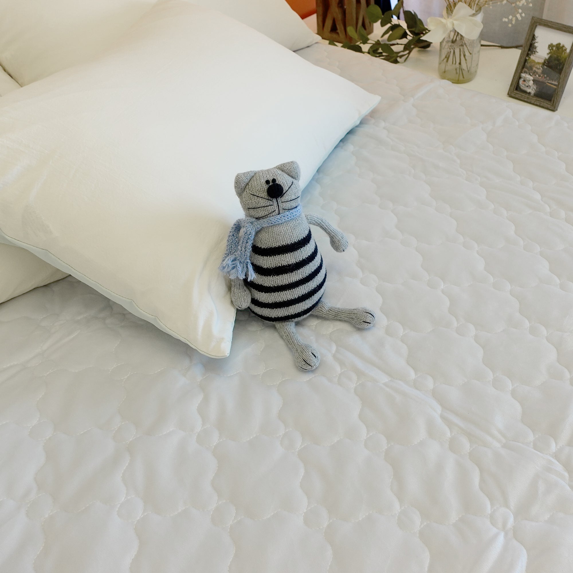 (3rd Restocked)Cozy Night Microfiber Mattress Pad