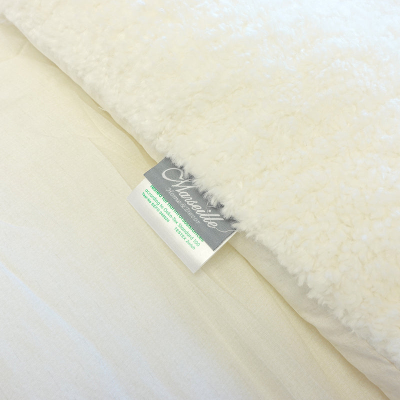 Baa Sherpa Fur Modal Comforter - Ivory (Twin)