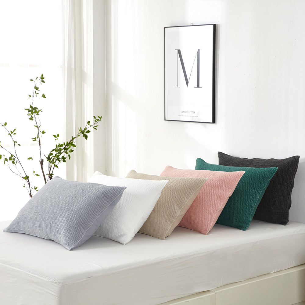 Pure Cotton Line Quilt Pillow Sham