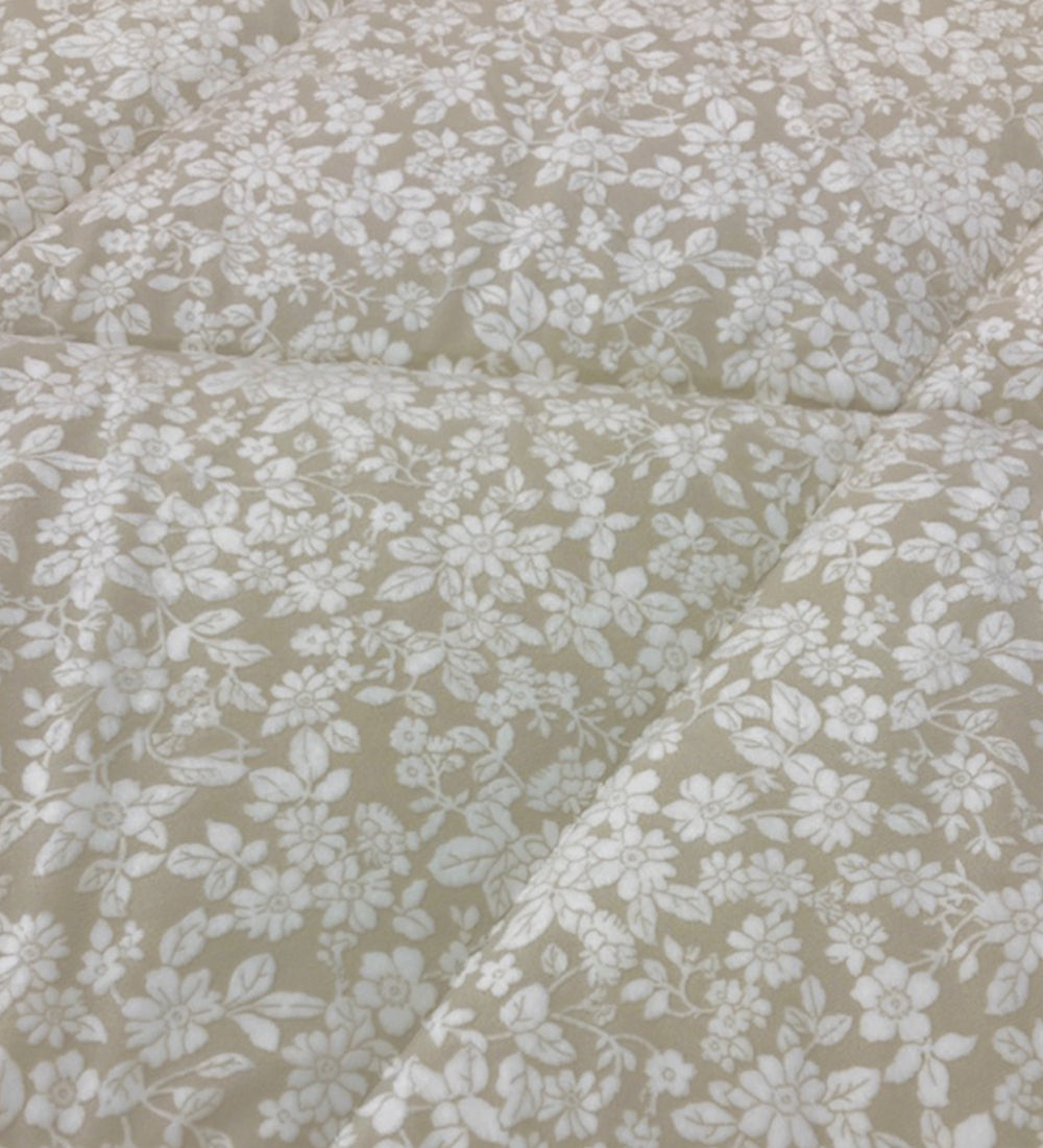 Solid & Flower Microfiber Comforter Set