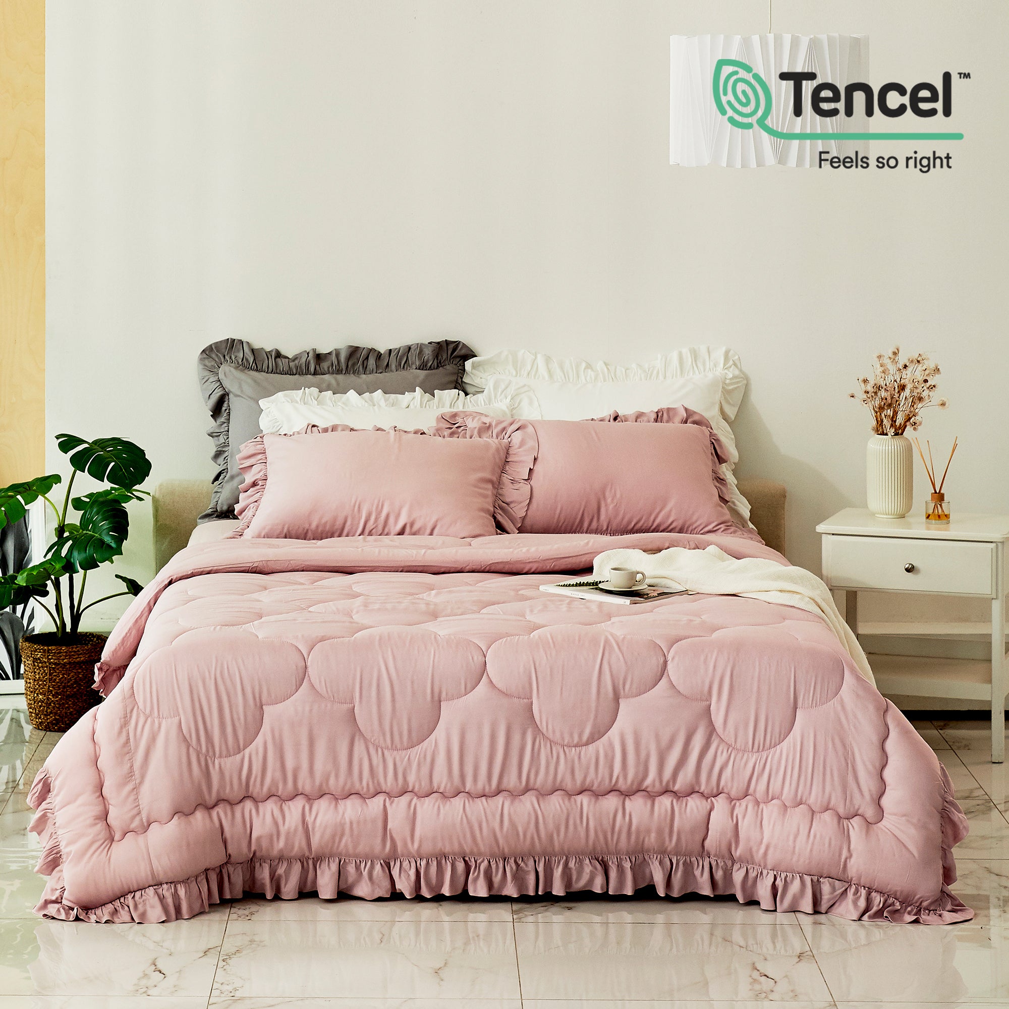 TENCEL™ MODAL Comforter Set in Light Pink