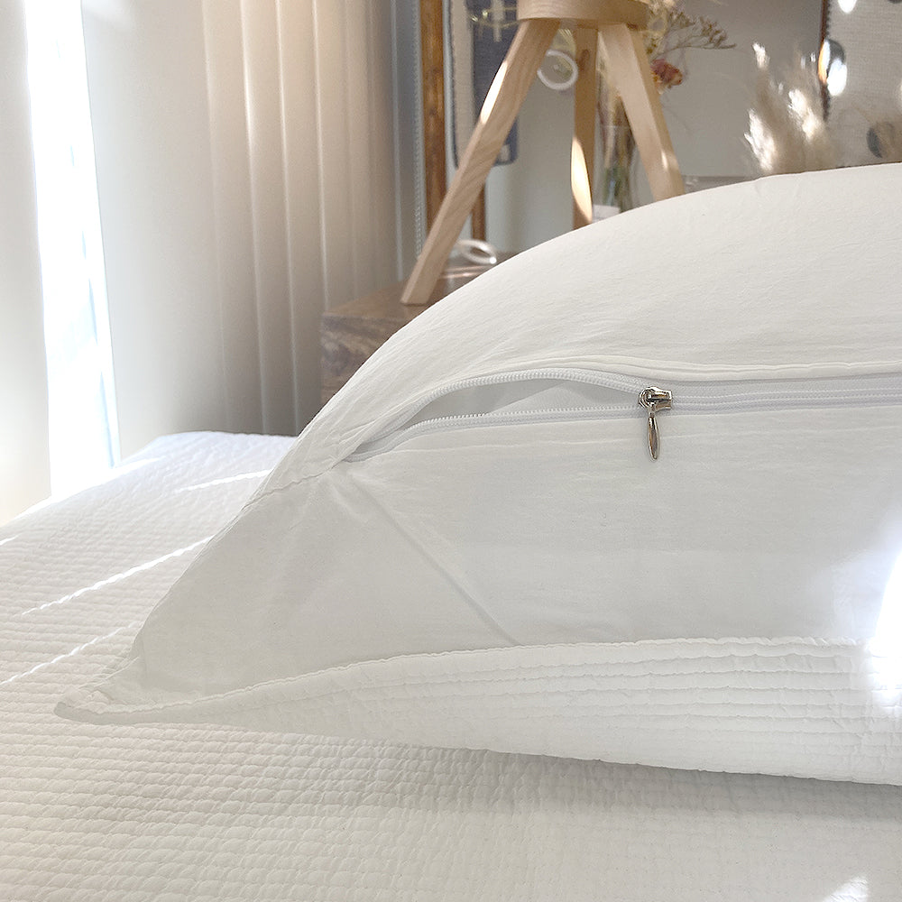 Pure Cotton Line Quilt Pillow Sham