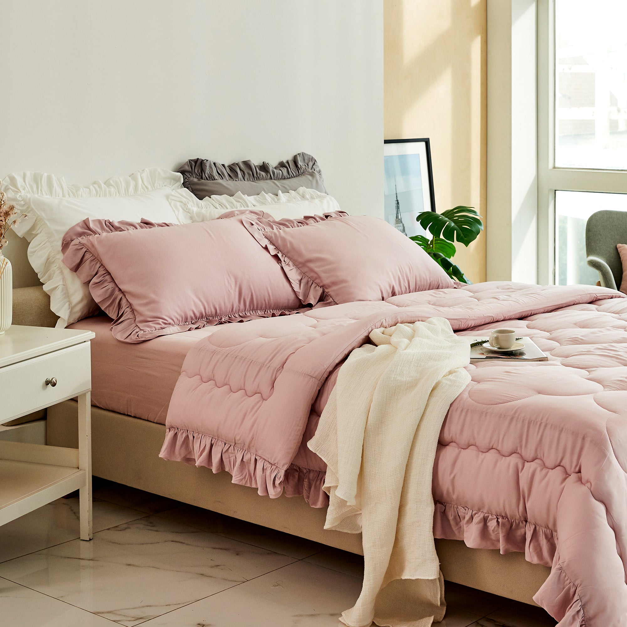 TENCEL™ MODAL Comforter Set in Light Pink