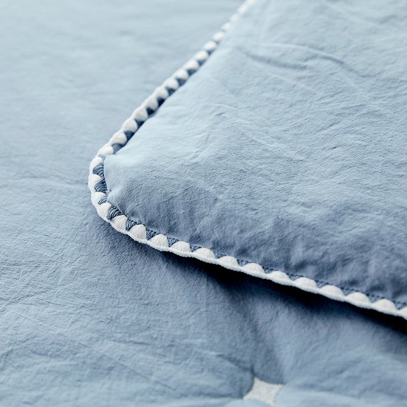 [7th Restock] High-Dense Cotton Comforter Set in Sky Blue