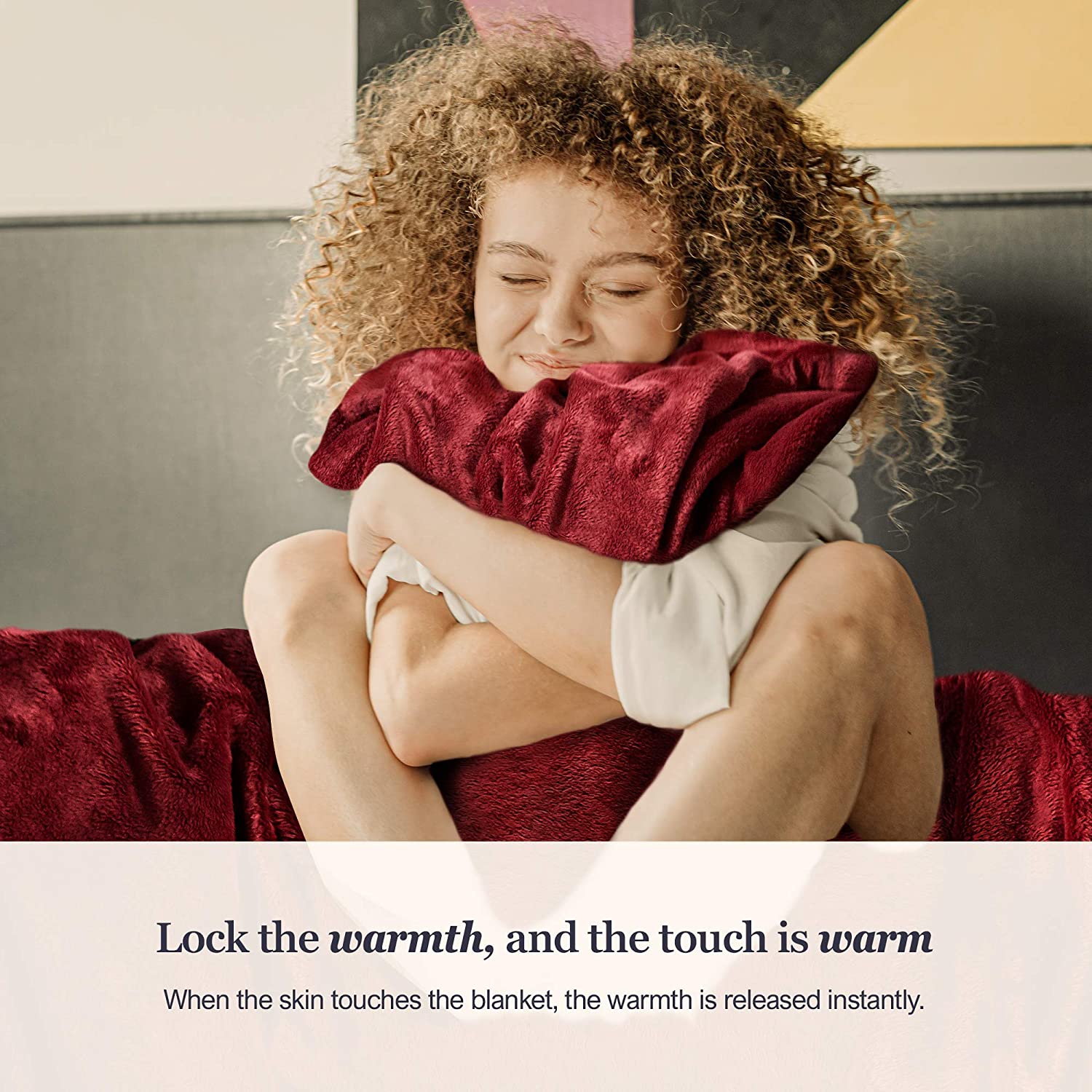 Premium Microfiber Fleece Blanket - Wine