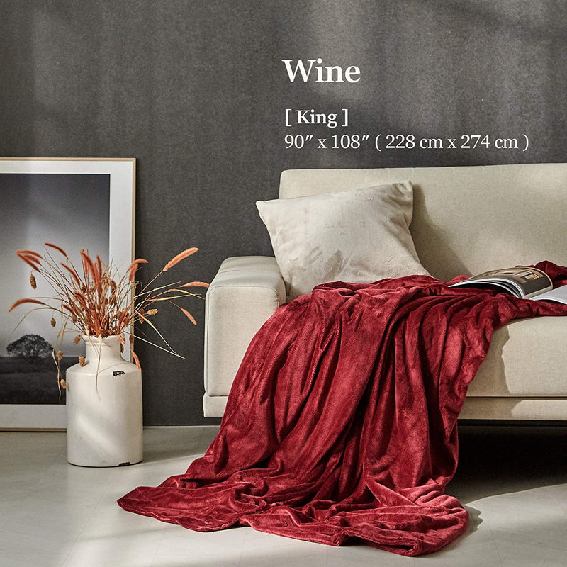 Premium Microfiber Fleece Blanket - Wine