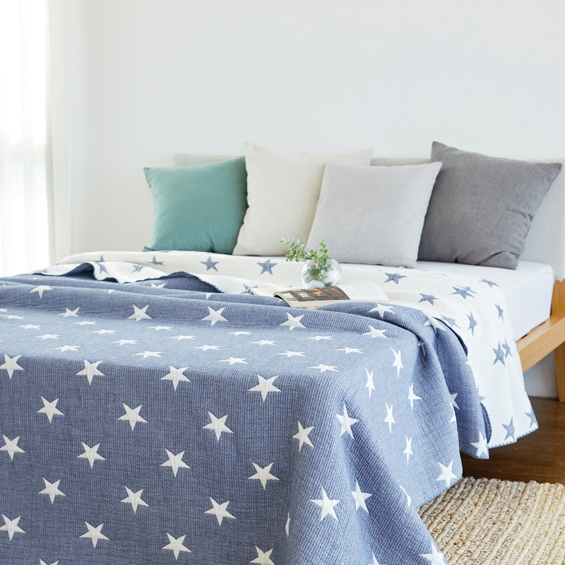 Triple Layer Modal Blanket in Blue & Star
