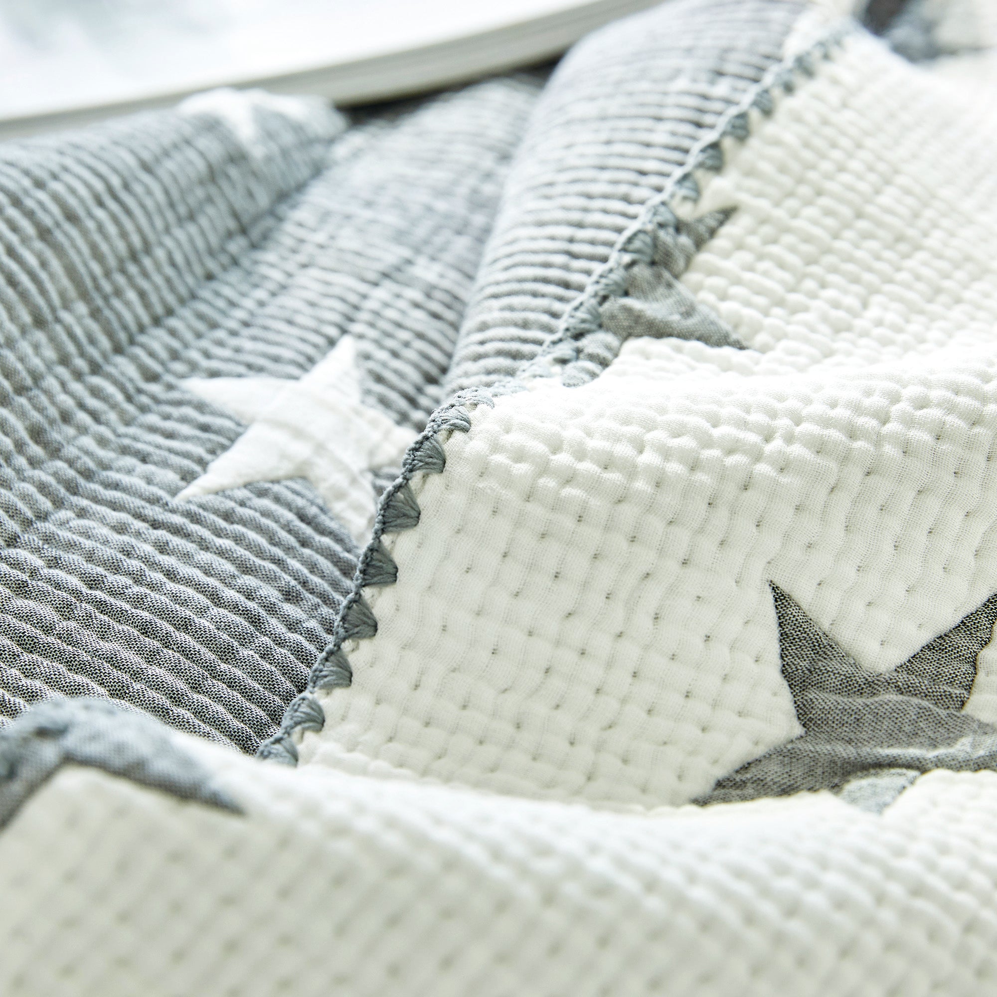 Triple Layer Modal Blanket in Grey & Star