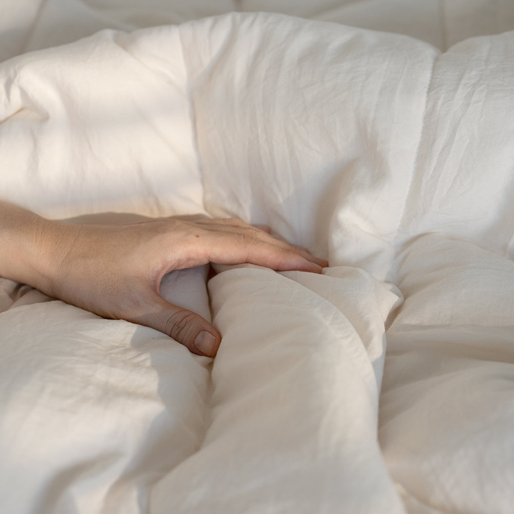 Semi-Microfiber Marshmallow Comforter - Cream