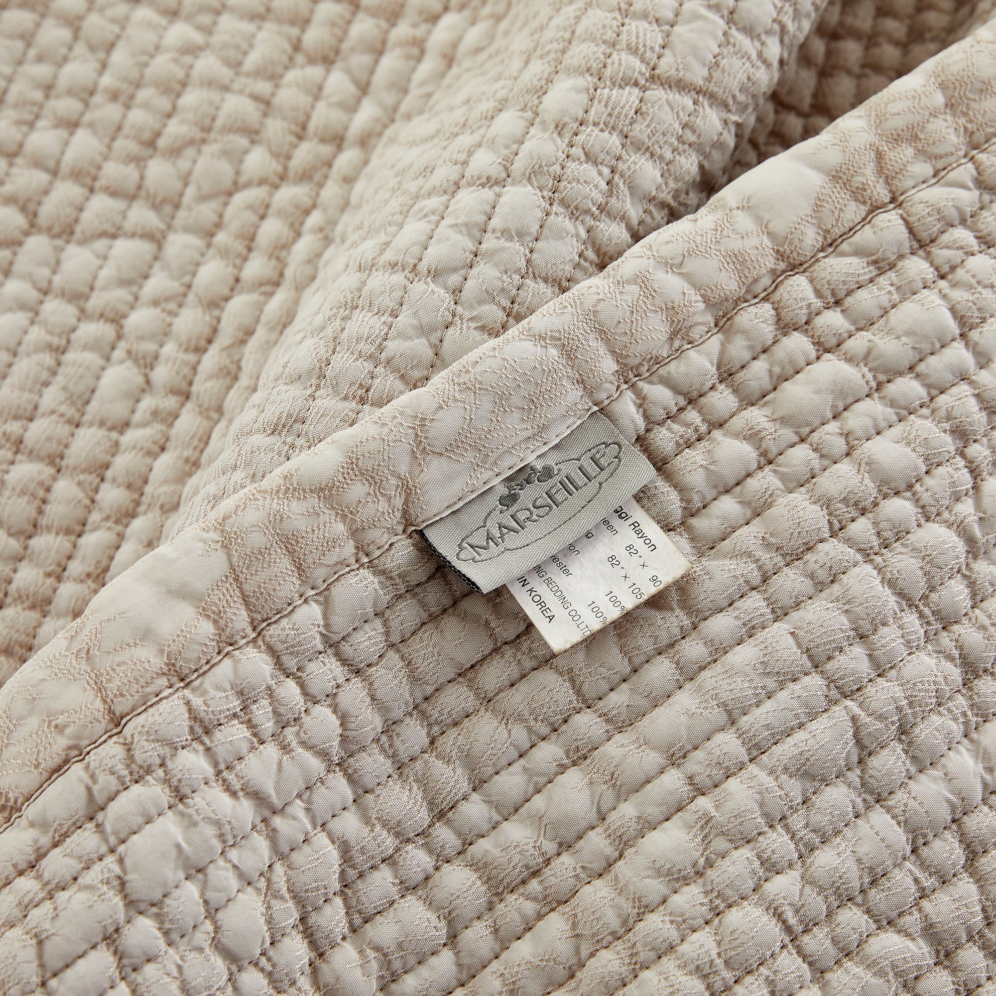 Viscose Rayon Quilt & Bedspread in Beige