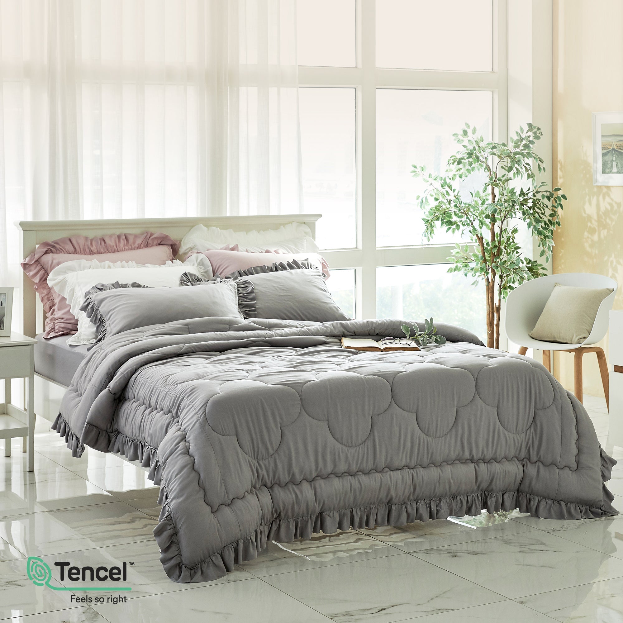 TENCEL™ MODAL Comforter Set in Grey