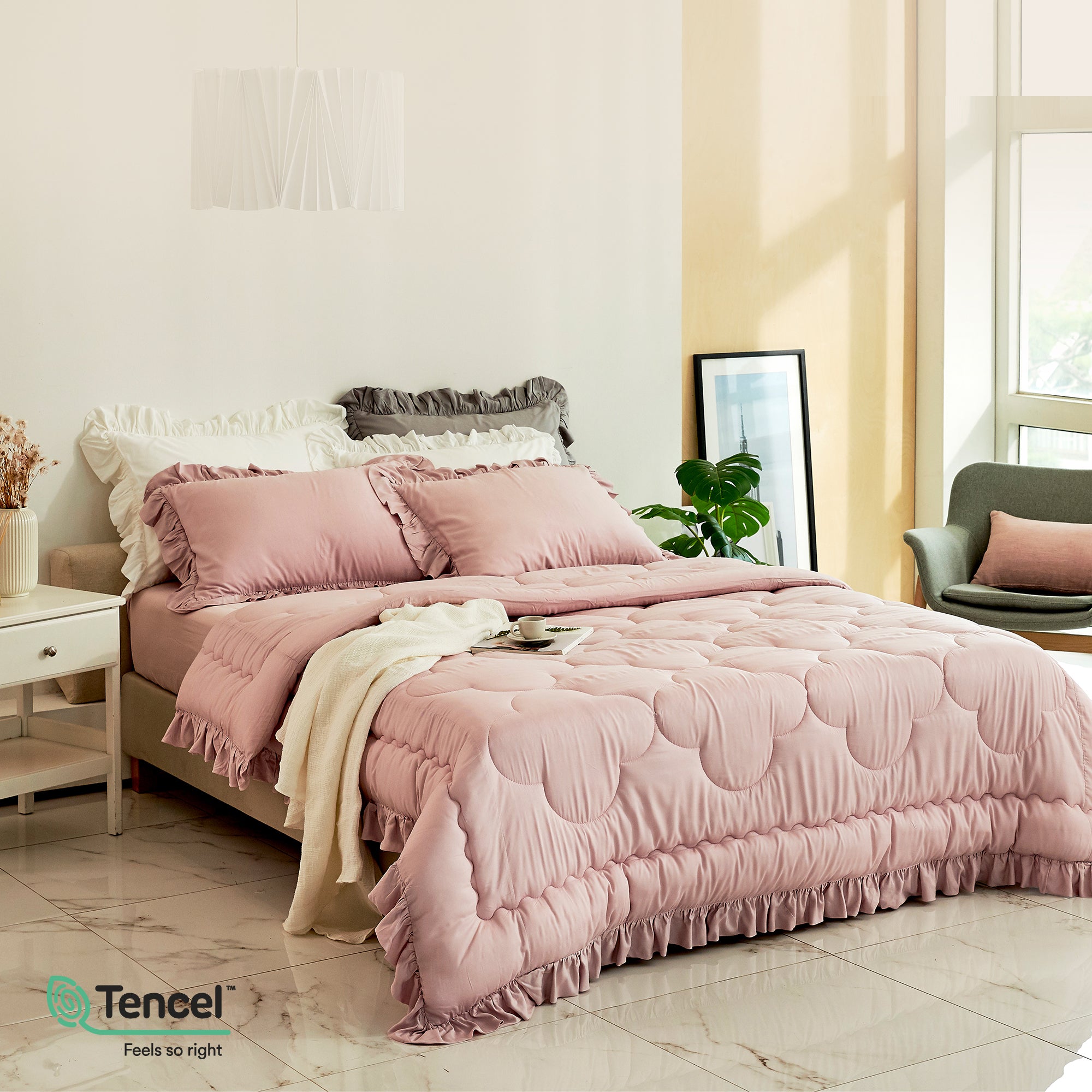 TENCEL™ MODAL Comforter Set in Light Pink