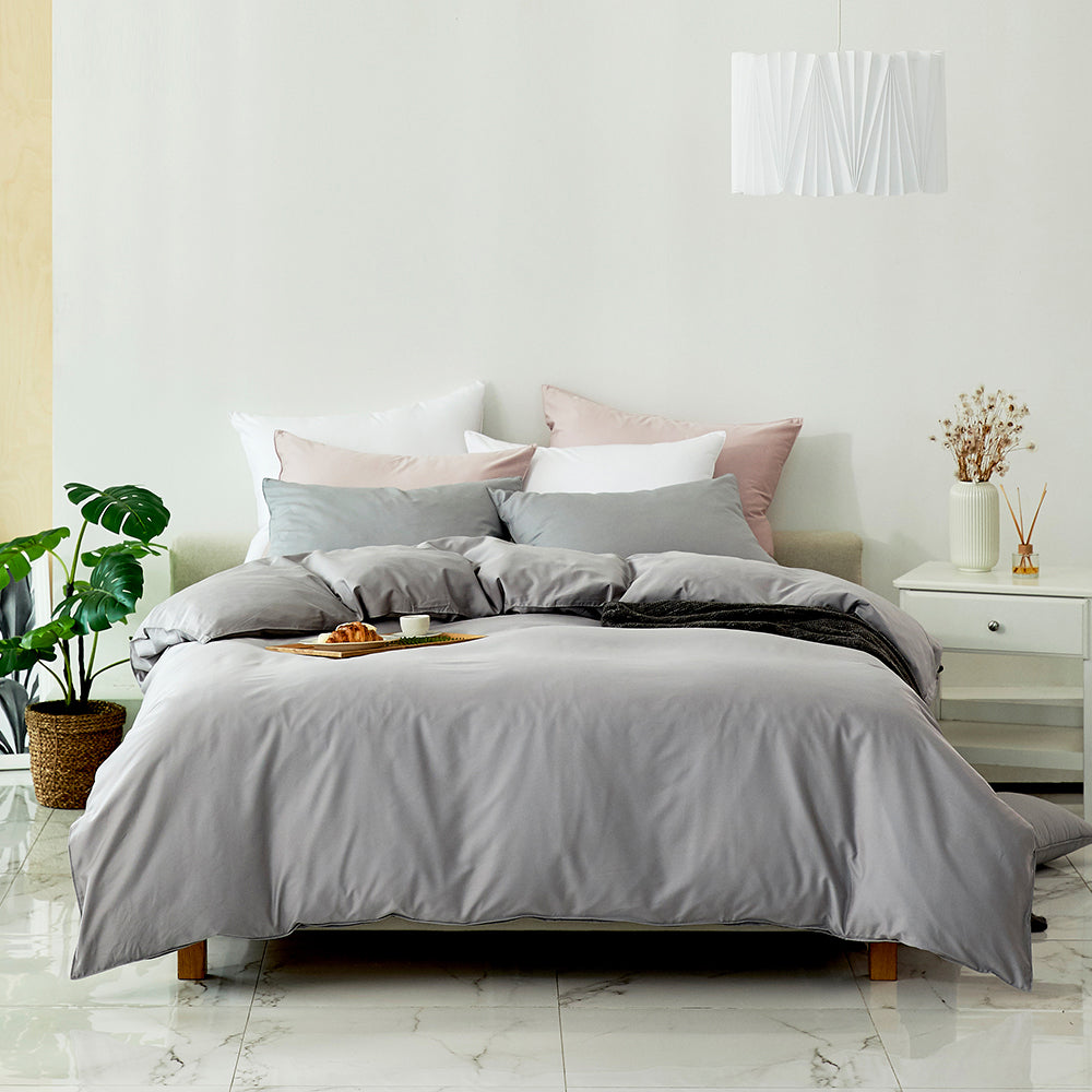Modal & Egypt Cotton Duvet Cover Set in Grey