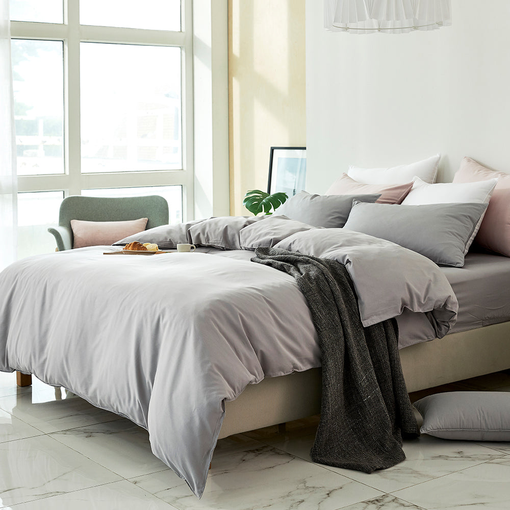 Modal & Egypt Cotton Duvet Cover Set in Grey