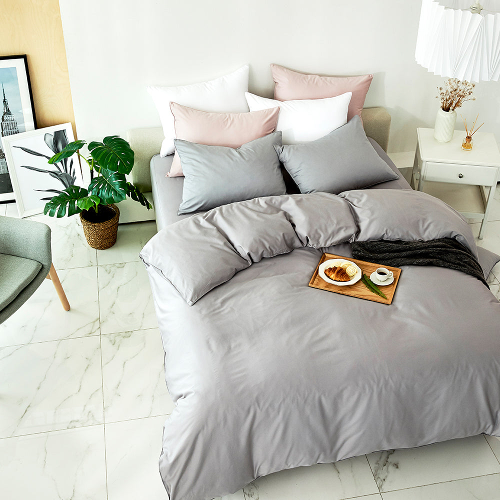 Modal & Egypt Cotton Duvet Cover Set in Grey