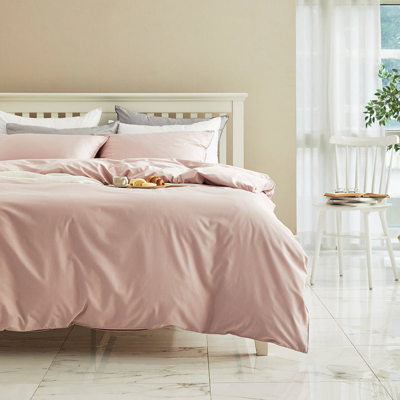 Modal & Egypt Cotton Duvet Cover Set in Light Pink