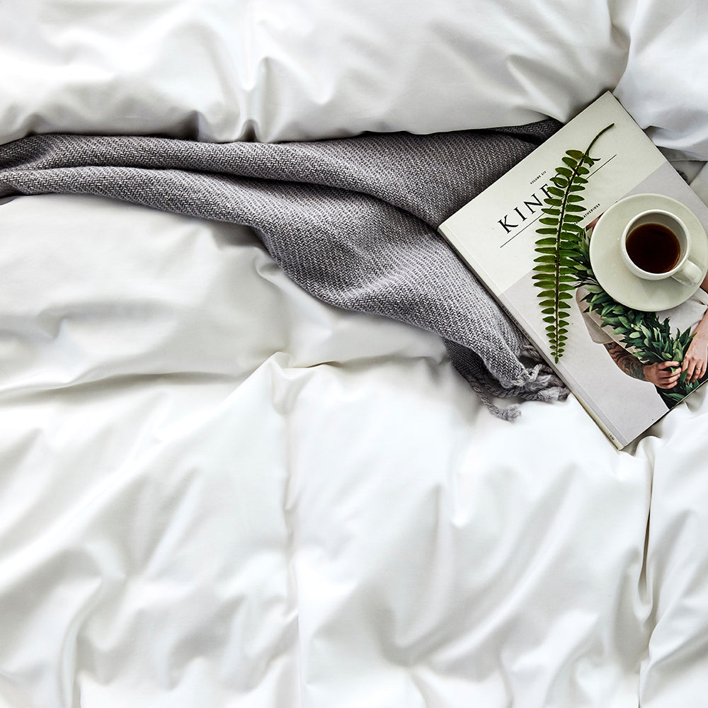 Modal & Egypt Cotton Duvet Cover Set in White