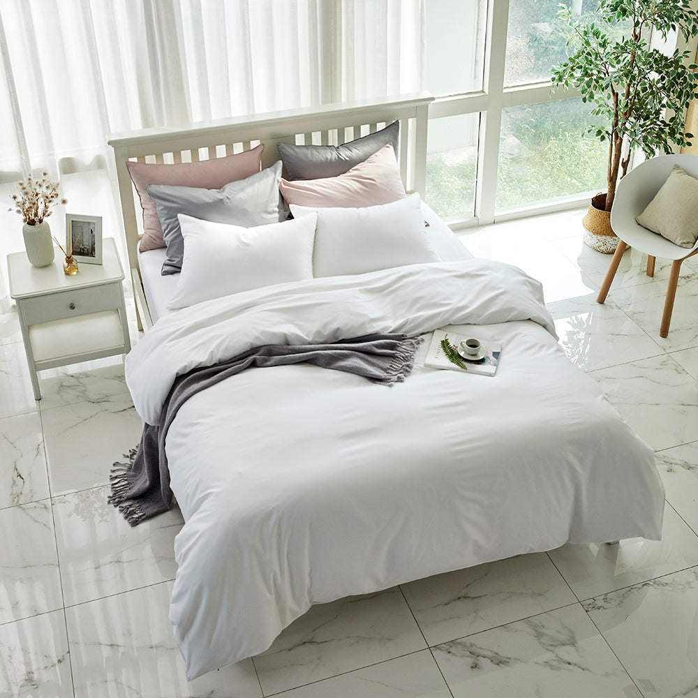 Modal & Egypt Cotton Duvet Cover Set in White