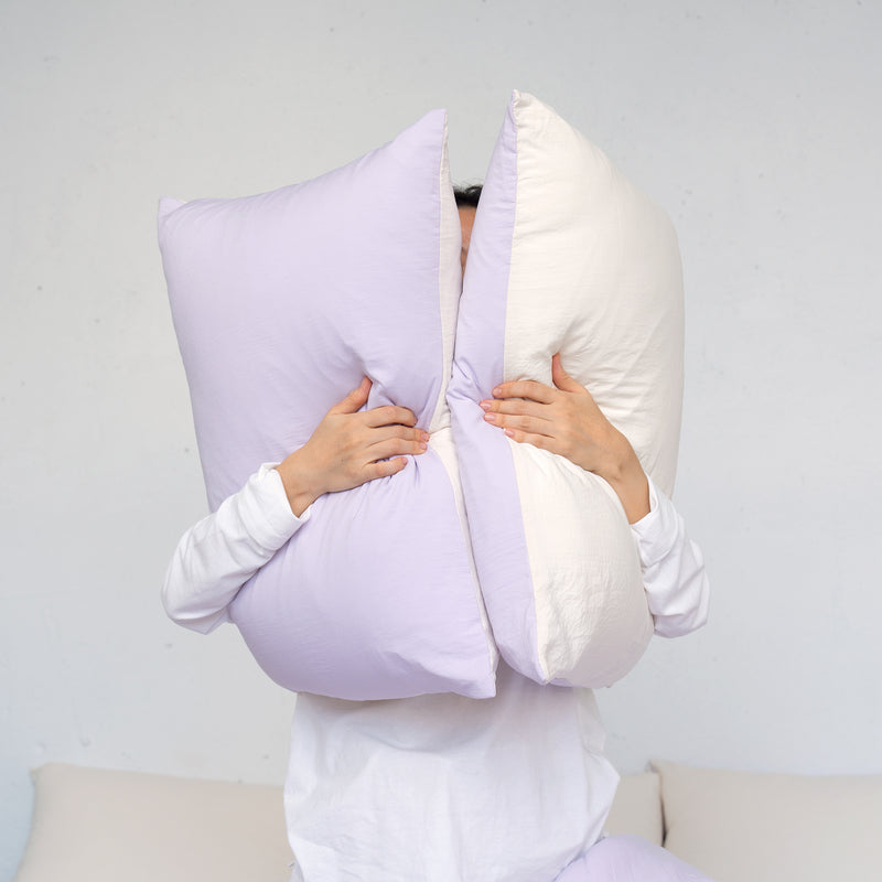 Semi-Microfiber Pillow Sham - Cream/Mint/Violet