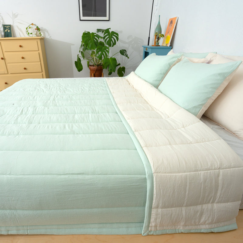 Semi-Microfiber Marshmallow Comforter - Mint