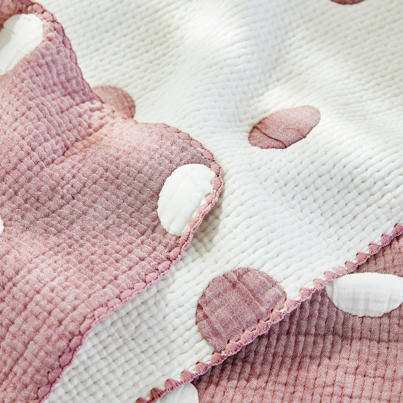 Triple Layer Modal Blanket in Pink & Polka Dot