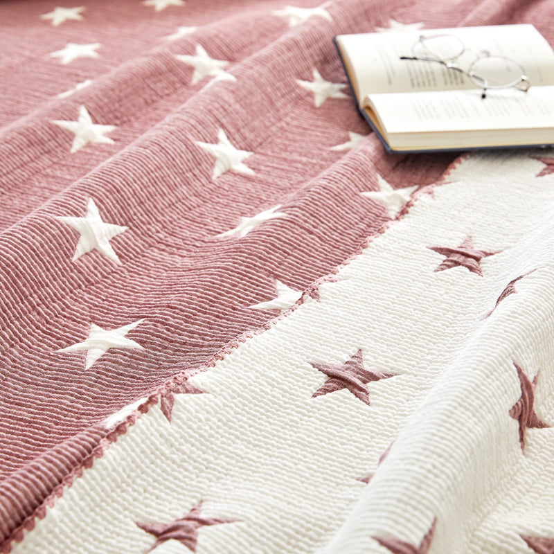 Triple Layer Modal Blanket in Pink & Star