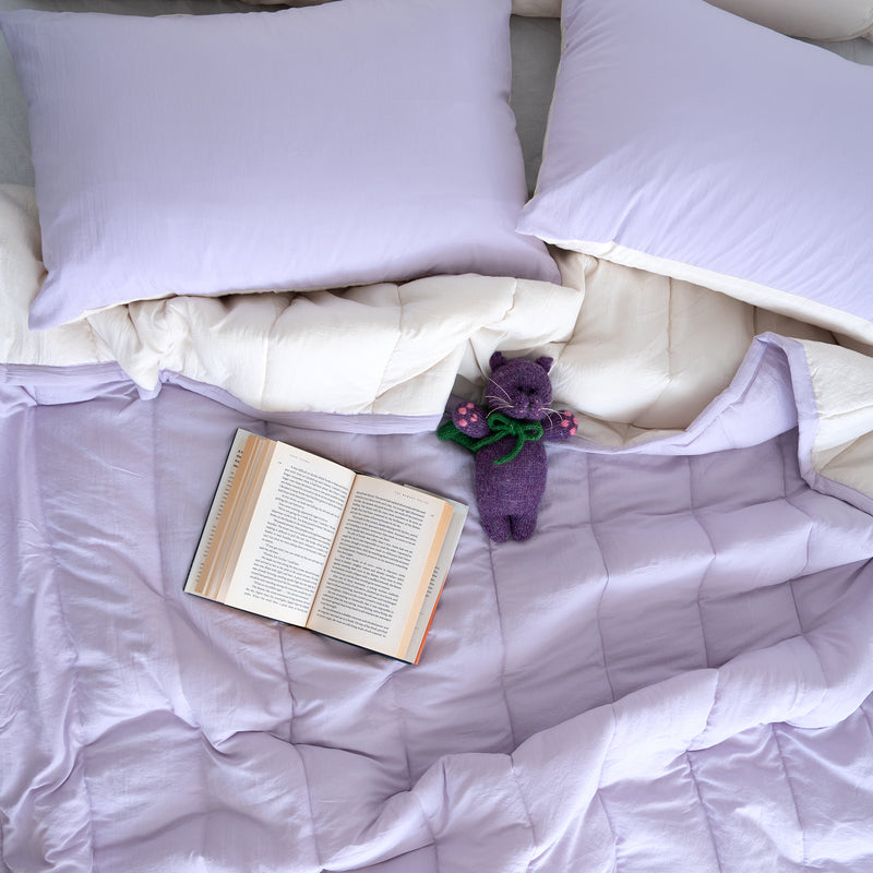 Semi-Microfiber Marshmallow Comforter - Violet
