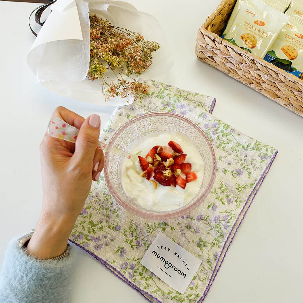 Lovely Lilac Flower Place Mat, Dish Cloth